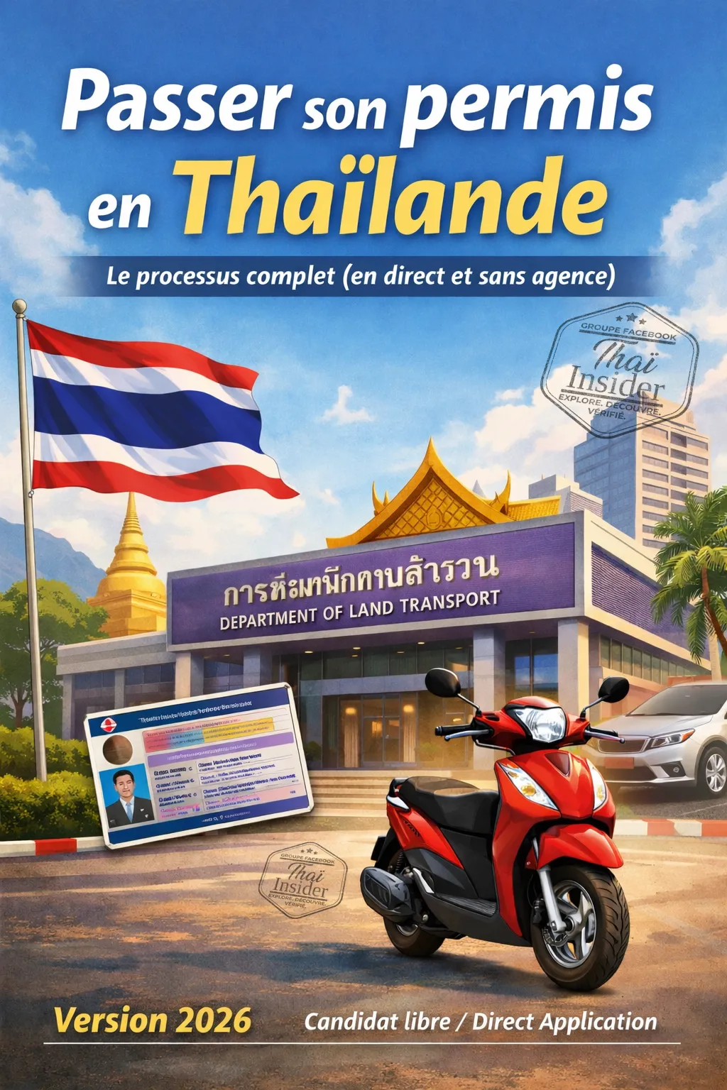 Couverture guide - Passer son permis en Thaïlande